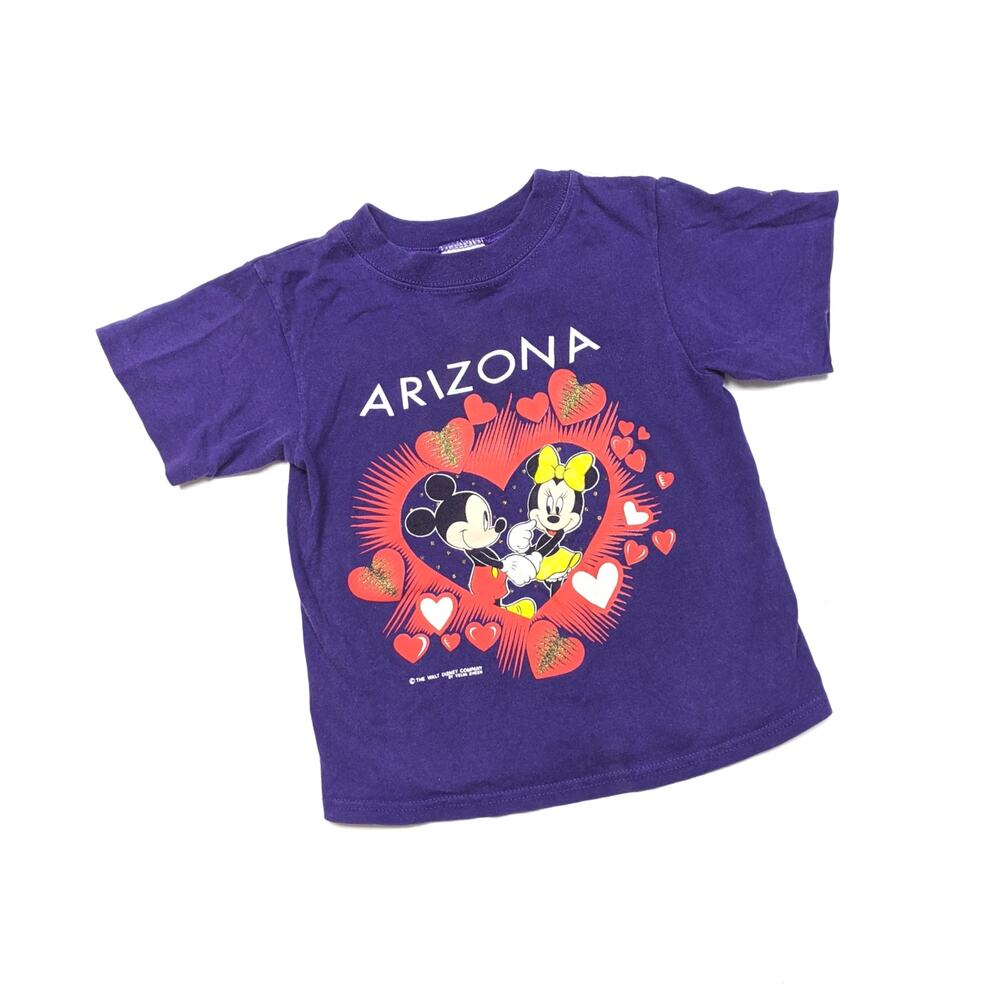Vintage Disney 90s Velva Sheen Mickey & Minnie Arizona Graphic Sz 4T